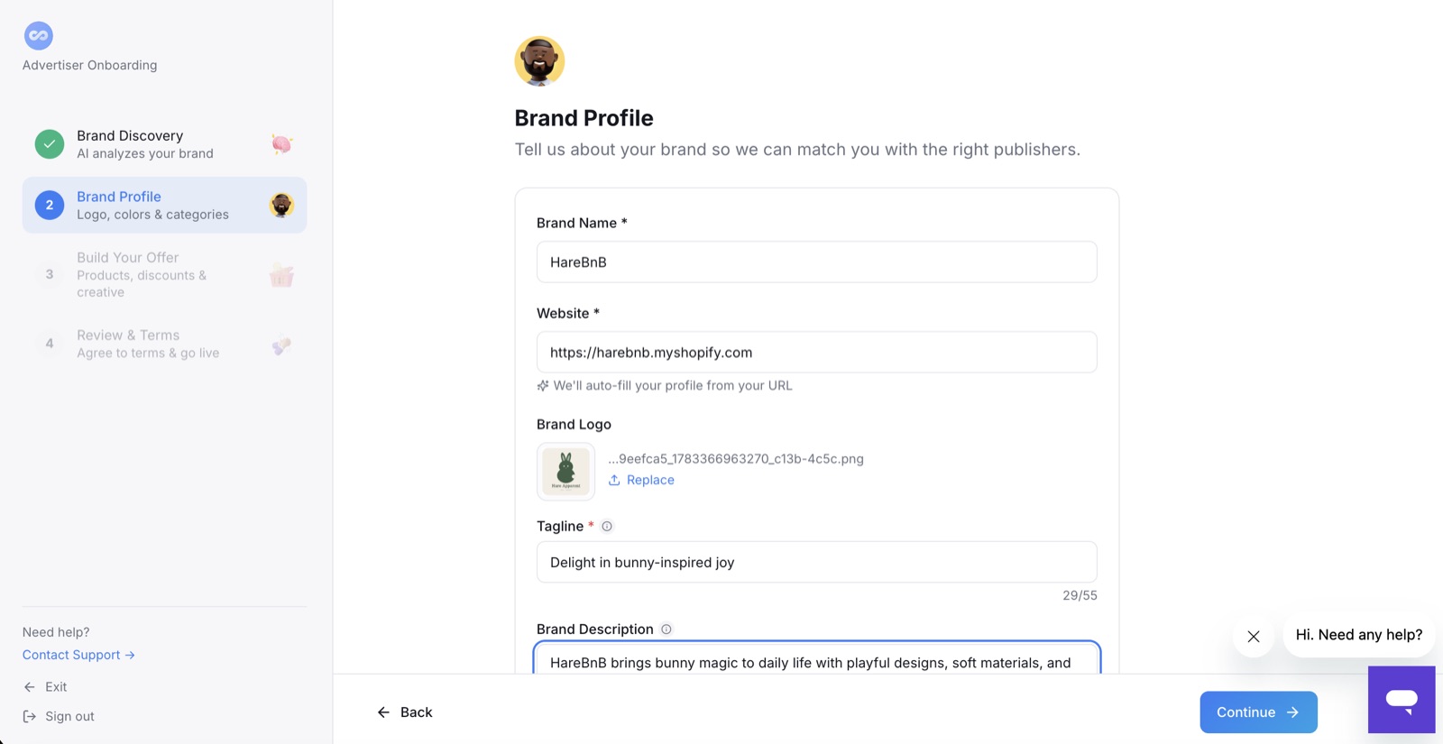 Reviewing your Brand Profile